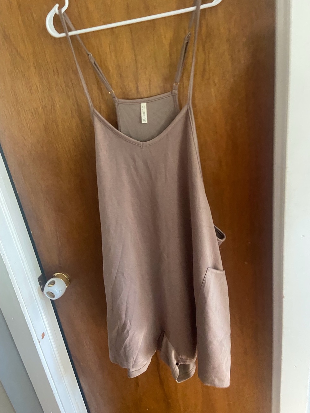 Brown Sleeveless Pocket Jumpsuit Size 4X